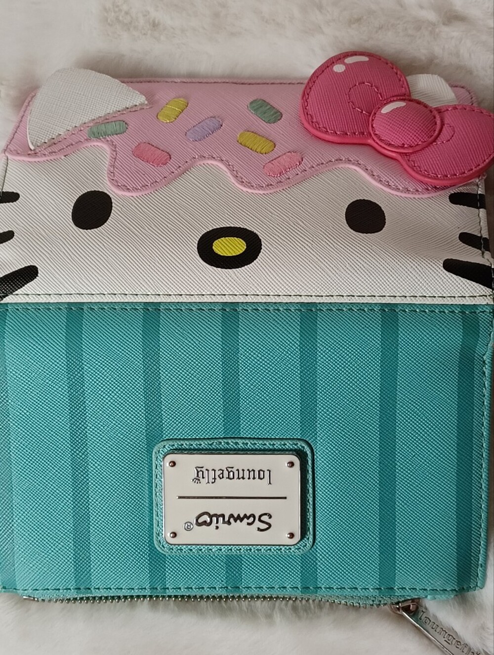 Loungefly Teal and Pink Hello Kitty Wallet